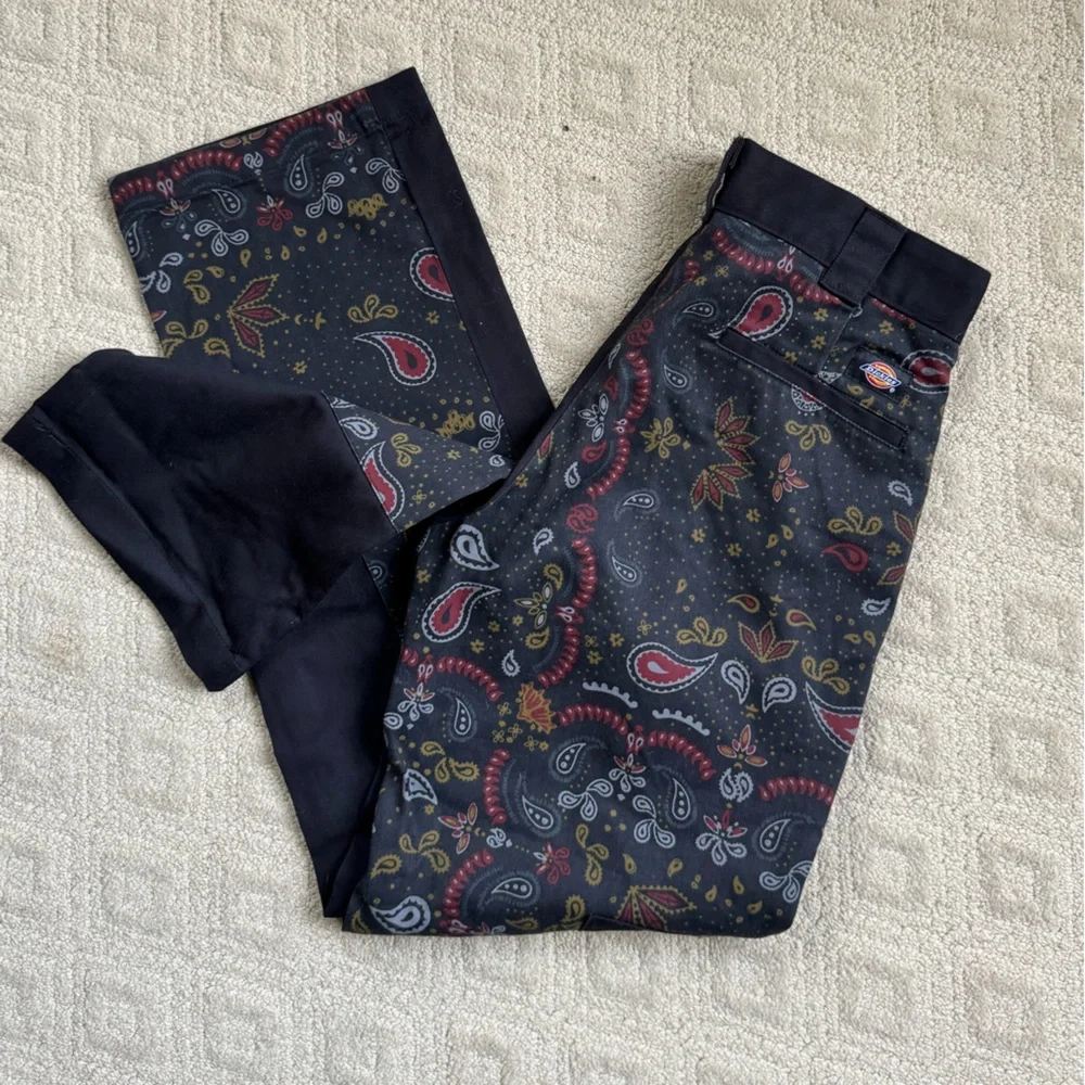 NWOT Dickies Reworked Paisley Patchwork Pant - Picture 4 of 6